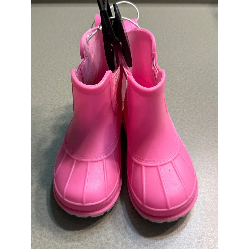 Sperry Kids Pink Waterproof Rubber‎ Rain Boots Toddler Size 7 B46